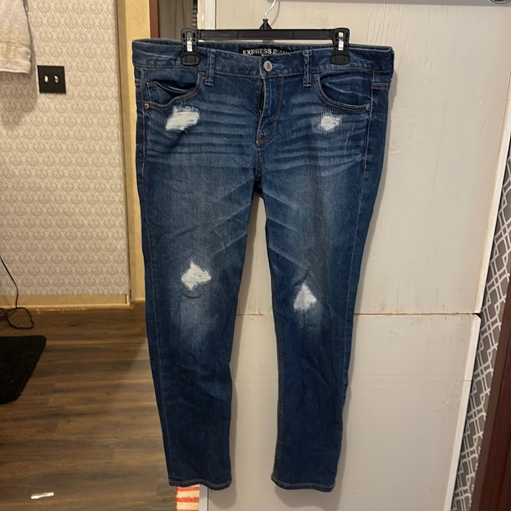 Express modern boyfriend low rise